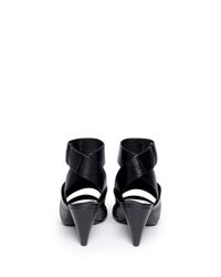 Alexander Wang | Black 'katya' Double Band Leather Sandals | Lyst