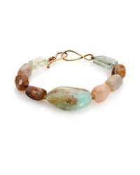 Lena Skadegard | Brown Raw Chalcedony, Aquamarine & Opal Beaded Bracelet | Lyst