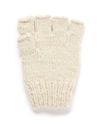 The Elder Statesman | White Cashmere Fingerless Gloves | Lyst