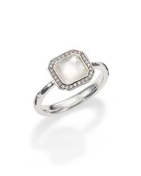 Ippolita | Metallic Stella Mother-Of-Pearl, Clear Quartz, Diamond & Sterling Silver Square Ring for Men | Lyst