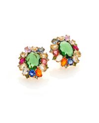 kate spade new york | Metallic Garden Bed Gems Statement Stud Earrings | Lyst