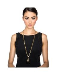 Lulu Frost | Metallic Plaza Letter Necklace - Diamond Chain | Lyst