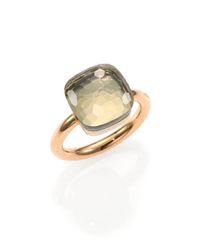 Pomellato | Pink Nudo Prasiolite & 18k Rose Gold Large Ring | Lyst