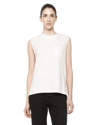 Alexander Wang | White Welded Cotton Muscle Tee | Lyst