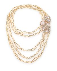 Alexis Bittar | Metallic Miss Havisham Jagged Crystal Multi-Row Liquid Link Necklace | Lyst