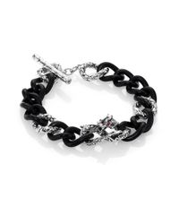 John Hardy | Naga Black Sapphire, Ruby, Resin & Sterling Silver Dragon Chain Bracelet | Lyst