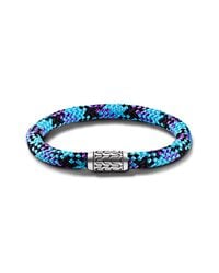 John Hardy | Station Bracelet On Multicolor Turquoise-Blue Sailing Cord | Lyst