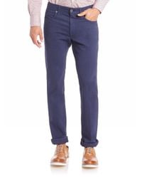 Incotex | Blue Cotton Stretch Casual Pants for Men | Lyst