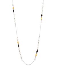 Gurhan | Metallic Willow 24k Yellow Gold & Sterling Silver Leaf Station Necklace | Lyst