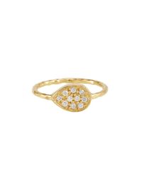 Melinda Maria - Metallic Nell Pave Ring - Lyst