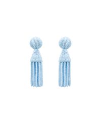 Oscar de la Renta | Pink Classic Short Tassel Earrings | Lyst