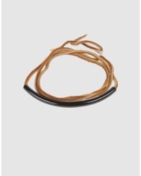 Undercover - Black Leather Contrast Aplication Necklace - Lyst