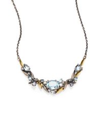 Alexis Bittar Fine | Blue Silver Lake Marquis Semiprecious Multistone Diamond Sterling Silver Necklace | Lyst