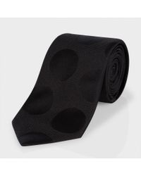 Paul Smith | Black Polka Dot Classic Silk Tie for Men | Lyst