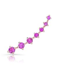 Anne Sisteron - Metallic 14kt Rose Gold Large Ruby Organic Ear Cuff - Lyst