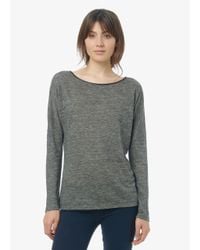 Vince | Gray Long Sleeve Drop Shoulder With Washable Leather Lining | Lyst