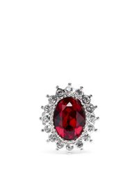 Kenneth Jay Lane | Red Ruby Crystal Ring | Lyst