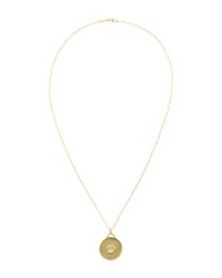Monica Rich Kosann | Metallic 18k Yellow Gold Diamond Paw Print Disc Necklace | Lyst