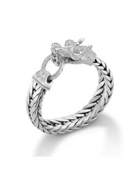 John Hardy | Metallic Dragon Head Bracelet On Extra-Large Rectangular Chain for Men | Lyst