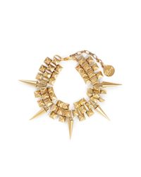 Ela Stone | Metallic 'marla' Pyramid Chain Spike Bracelet | Lyst