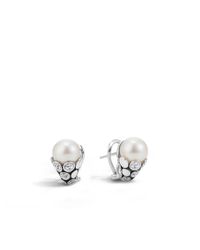 John Hardy | White Dot Earrings | Lyst