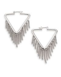 Marc By Marc Jacobs | Metallic Beat It Pointer Fringe Hoop Earrings | Lyst