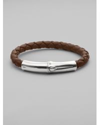 John Hardy | Blue Leather & Silver Bracelet | Lyst