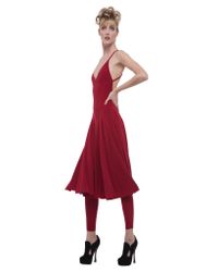 Norma Kamali | Red Slip Cat Flair | Lyst