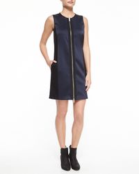 silk hair prospect Prospect front Blue  Zip bone Dress  Rag & Silk Lyst in (NAVY)