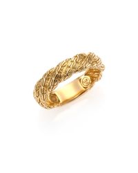 John Hardy | Metallic Classic Chain Yellow Gold Flat Twisted Chain Band Ring | Lyst