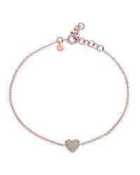 Anne Sisteron - Metallic 14kt Yellow Gold Diamond In My Heart Bracelet - Lyst