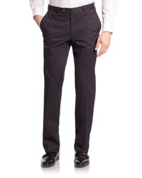 Saks Fifth Avenue | Blue Stretch Cotton Dress Pants for Men | Lyst