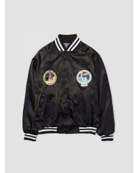 Asw Jackets - Black Nasa Patch Satin Award Jacket for Men - Lyst