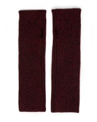 White + Warren | Red Cashmere Plush Rib Arm Warmers | Lyst