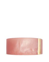 Isabel Marant | Pink Brass Panel Pearlescent Resin Bangle | Lyst