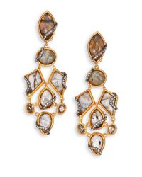 Alexis Bittar | Metallic Elements Phoenix Labradorite & Crystal Clip-On Drop Earrings | Lyst