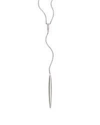 Michael Kors | Metallic Matchstick Pavé Y Necklace/silvertone | Lyst