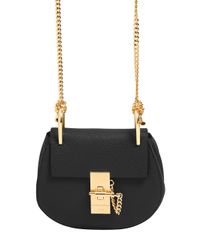 Chloé | Black Nano Drew Grained Nappa Leather Bag | Lyst
