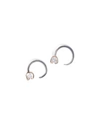 Rebecca Taylor | Metallic Crystal Quartz Huggie Earring | Lyst