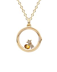 Loquet London | Yellow 14k Gold Rock Crystal Round Locket - Medium 18mm | Lyst