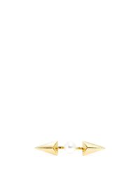 Joomi Lim | Metallic 'vicious Love 2' Pyramid Pearl Two Finger Ring | Lyst