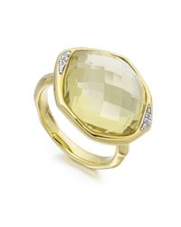 Monica Vinader | Yellow Riva Diamond Cocktail Ring | Lyst