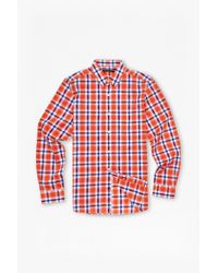 French Connection | Orange High Summer Check Shirt for Men | Lyst