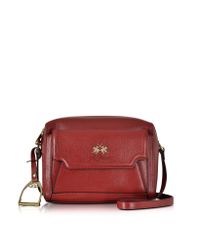 La Martina - La Portena Dark Red Saffiano Leather Shoulder Bag - Lyst