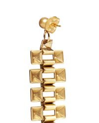 Ela Stone | Metallic Pyramid Chain Spike Dangle Earrings | Lyst