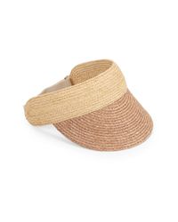 Helen Kaminski | Brown Losolo Adjustable Raffia Visor | Lyst