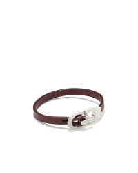 Ferragamo - Purple Gancini And Leather Closure Bracelet for Men - Lyst