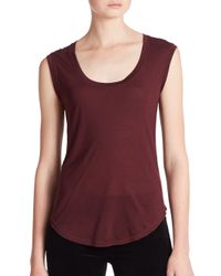 J Brand | Purple Seacliff Sleeveless Jersey Top | Lyst