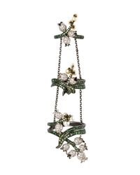 Lydia Courteille | Multicolor 18k Black Gold Harem King Ring with Diamonds Pearls and Tsavorites | Lyst