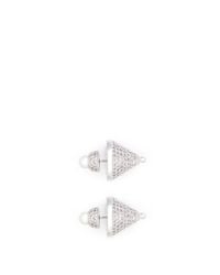 Eddie Borgo | Metallic Crystal Pavé Cone Pearl Stud Earrings | Lyst